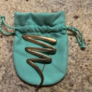 Tiffany & Co. Paloma Picasso Silver Large Scribble Zig Zag Brooch